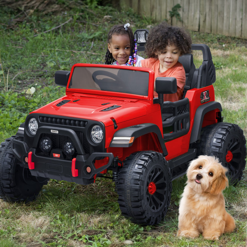 Outfunny 24 Volt Ride on Toys for Big Kids 4WD 2 Seater Kids Electric Ride on Truck Car w Remote 4x200W Motor Wayfair